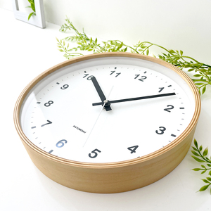 KATOMOKU plywood clock≪km-33M≫(ナチュラルA)【A-165-na】
