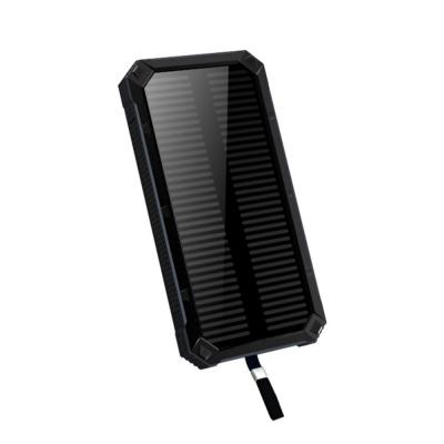 ふるさと納税 名古屋市 【ブラック】モバイルバッテリー 15000mAh 2in1 ソーラーパネルを搭載