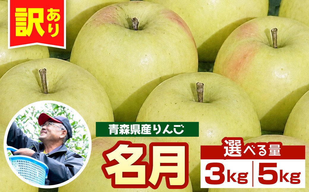 
                  【先行受付】【11月中旬以降順次発送】 りんご ぐんま名月 【訳あり】 青森県産  ≪ 3kg / 5kg 選べる重さ ≫ 群馬名月 名月 農家直送 傷 キズ ワケアリ 林檎 リンゴ apple 青森県 五所川原市
                