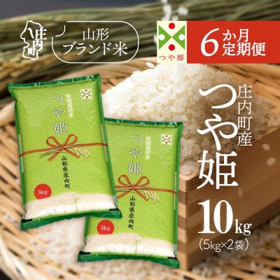 ふるさと納税 庄内町 【6か月定期便】庄内米 つや姫10kg<5月下旬発送>ブランド米 米 お米の定期便