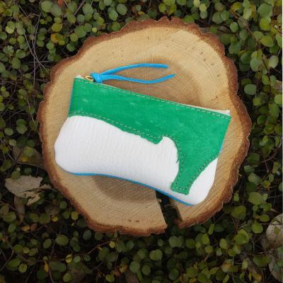 ふるさと納税 宍粟市 鹿革コレクション　生きた証　ジッパーモデル【翠×牡丹雪×露草】　AN22　 |  | 01