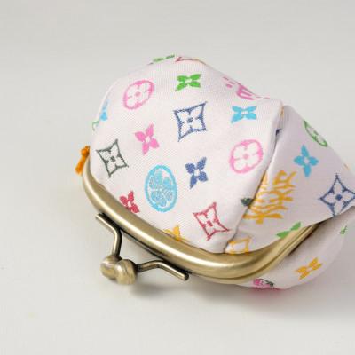 ふるさと納税 与謝野町 2.5寸ボストンがま口　モノグラム柄(白色) |  | 02