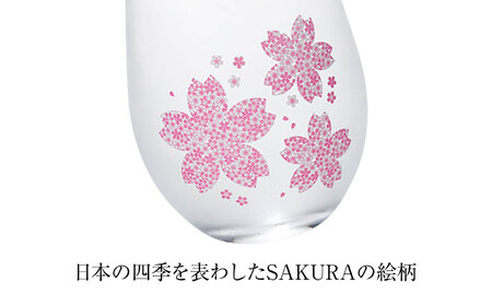 温度で変化する器 フリーグラス 『冷感舞桜』　 多治見市 / 丸モ高木陶器[TBA263]