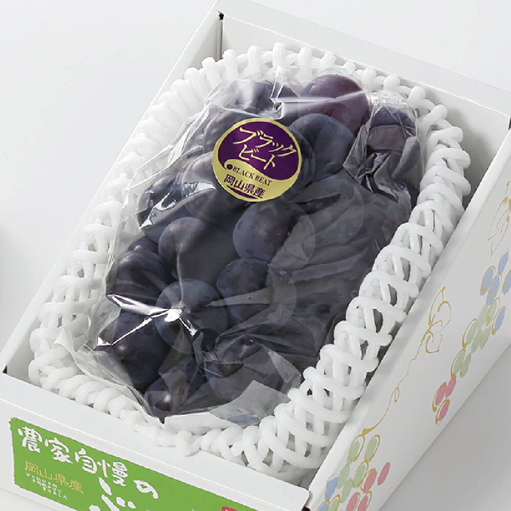 【ふるさと納税】＜選べる容量＞ぶどう ブラックビート 1房～6房 約600g～約2kg ブドウ 葡萄 岡山県産 国産 フルーツ 果物 ギフト デザート 食後 大粒 種無し 黒ぶどう 甘味 酸味 バランス 岡山県 倉敷市 送料無料 【2026年8月上旬～9月上旬迄発送予定】