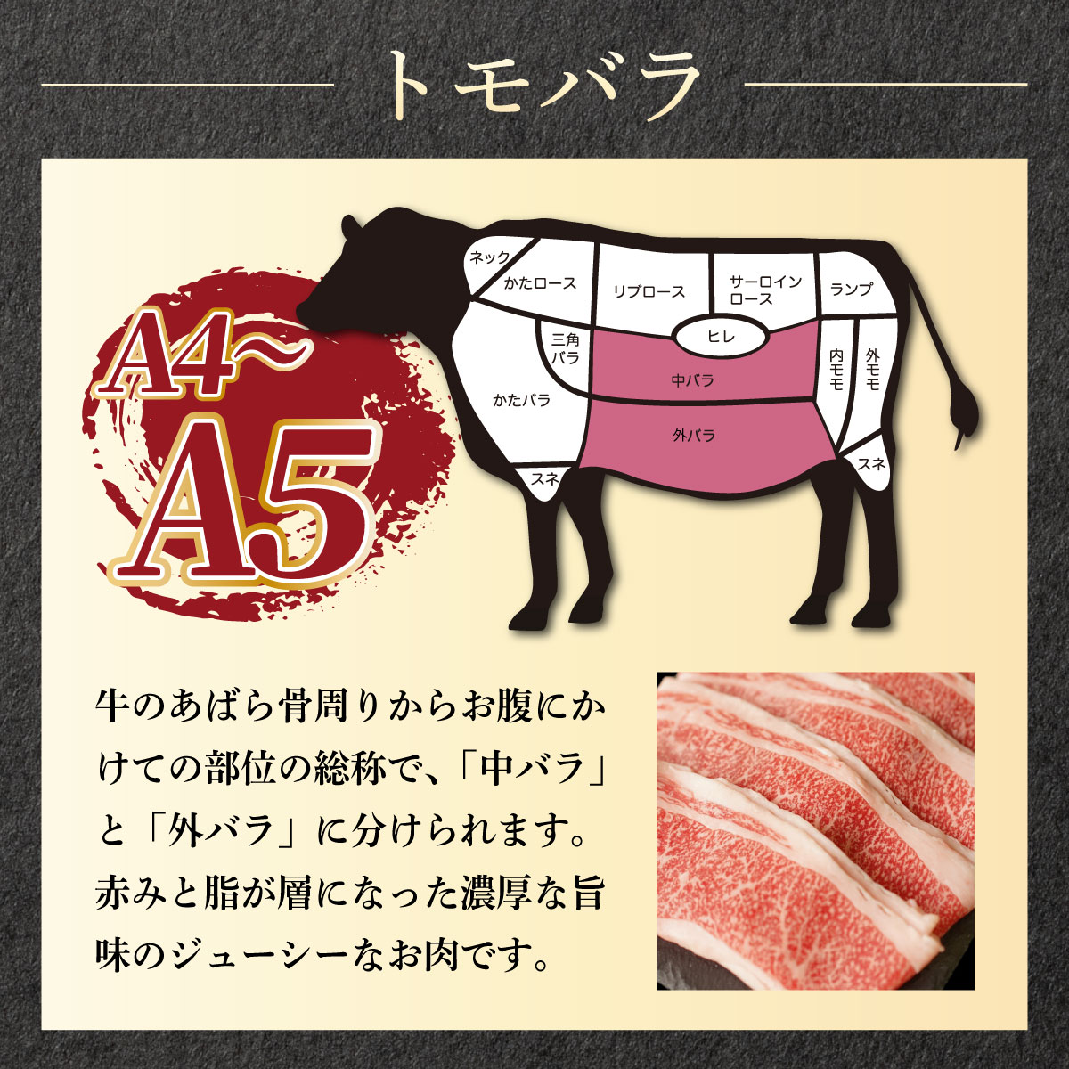 訳あり【A4～A5】牛肉 ともばらしゃぶしゃぶすき焼き用牛肉 500g【CP052】