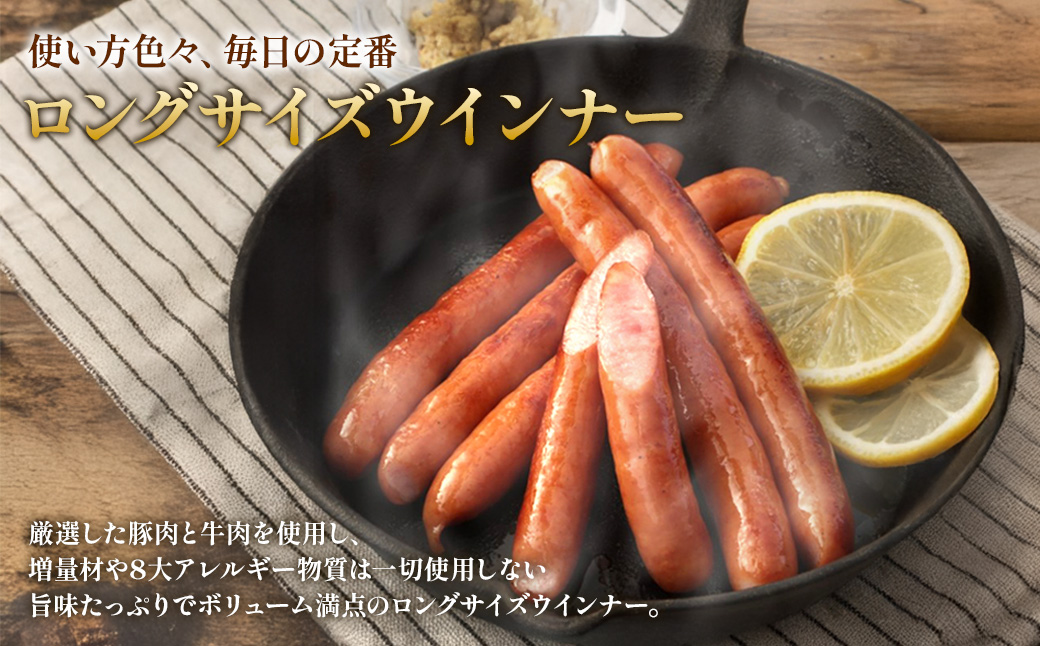 えびの高原 ロングサイズウインナー 176g×10パック 合計 1760g 豚肉 牛肉 人気 おかず お弁当 おつまみ 総菜 冷蔵 加工品 焼肉 ギフト 九州 宮崎県 えびの市 送料無料