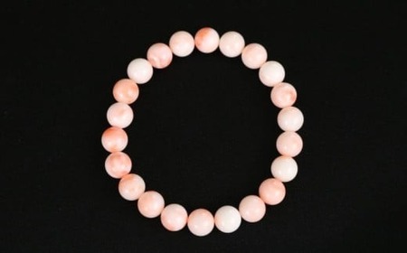 ピンクサンゴ 丸玉ブレスレット [大サイズ玉] アクセサリー ブレスレット ジュエリー 珊瑚 kn122