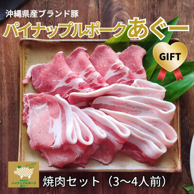 
＜ギフト・贈答＞パイナップルポークあぐー焼肉セット(3～4人前)【1386178】
