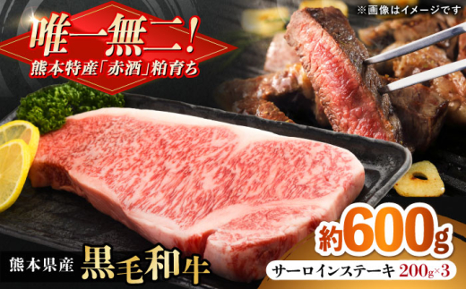 熊本県産 『原田畜産』 黒毛和牛 サーロイン ステーキ 計約600g（約200g×3枚） 牛肉 牛【有限会社 九州食肉産業】 黒毛 和牛 国産 サーロインステーキ お肉 肉 熊本県 熊本 合志 合志市 [AYCN050]