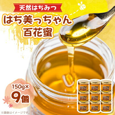 【ふるさと納税】天然はちみつ「はち美っちゃん」　百花蜜　150g×9個【1590823】