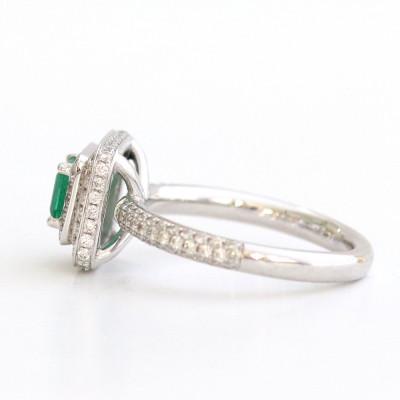 ふるさと納税 山梨市 プラチナエメラルドリング【E0.52ct・D0.67ct 】G3278 #12 |  | 02
