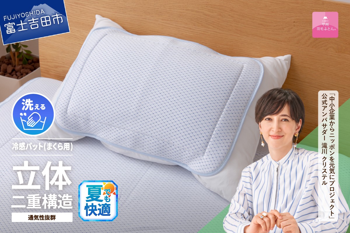 
【日本製】エコアイスプレミアム冷感パット　(まくら用)
