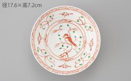 平丼1点安南赤絵花鳥図 NAZ019 