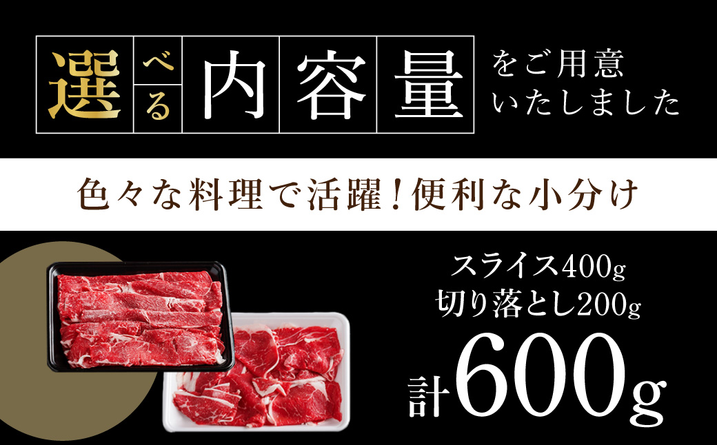 北海道産ブランド牛の赤身1kg(スライス800g・切り落とし200g) 【配送不可地域：離島】 BHRJ011