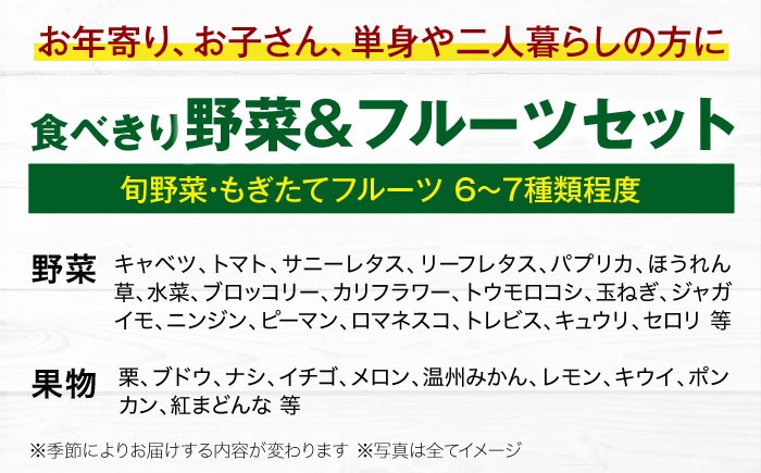 野菜 果物 やさい 少量セット 食べきり 野菜 定期便 果物 定期便 フルーツ 定期便