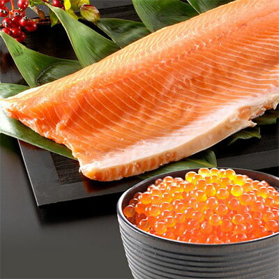 【ふるさと納税】いくら醤油漬け200g＋刺身サーモン800g いくら イクラ 醤油漬け いくら醤油漬け 刺身 鮭 さけ サケ しゃけ シャケ サーモン トラウトサーモン おつまみ 魚 海鮮 海産物 魚介 魚介類 惣菜 おかず ごはんのお供 冷凍 新潟