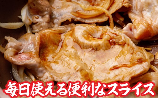 スライス肉　炒め物用セット 計1.2kg 【 ふるさと納税 人気 おすすめ ランキング 北海道産 豚肉 スライス スライス肉 炒め物用 自宅用 BBQ 野菜炒め 焼きそば 簡単調理 鹿追町 送料無料 