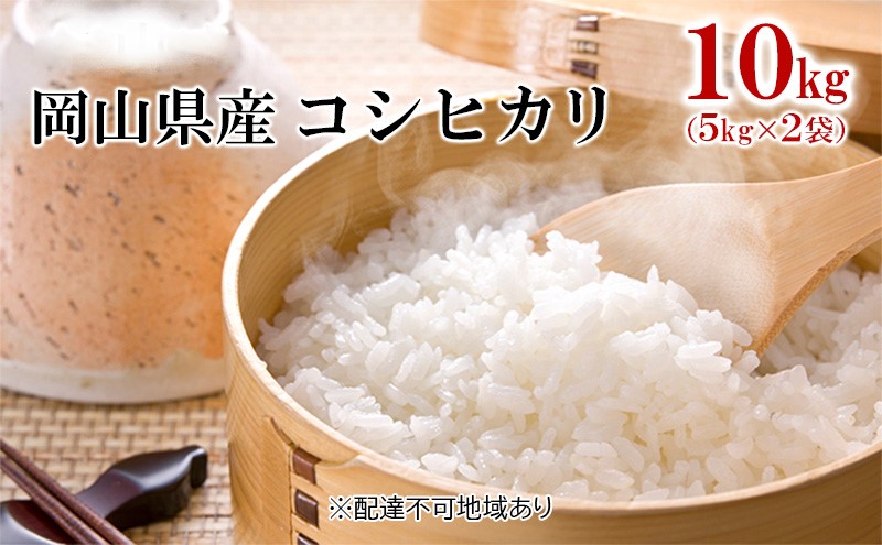 米 令和6年産 コシヒカリ 10kg （5kg×2袋） こめ コメ 白米 岡山県産