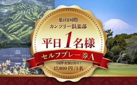 ゴルフセルフプレー券A 平日1名様(同伴者割引あり) ゴルフ  [ASAR003]