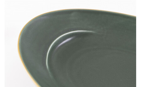 有田焼 其泉 オーバル皿 人気 2色ペア【賞美堂本店】器 うつわ 食器 皿 プレート ペア 2枚 ピンク グリーン モダン 贈答 ギフト 電子レンジ対応 食洗機対応 bb021
