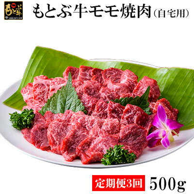 【ふるさと納税】【定期便3回】もとぶ牛モモ焼肉(自宅用)500g 県産和牛 黒毛和牛 国産 牛肉 牛 ブランド 和牛 人気 オススメ おすすめ グルメ 贅沢 高級 3等級以上 お取り寄せ 贈答用 美ら海 定期便 沖縄 本部町