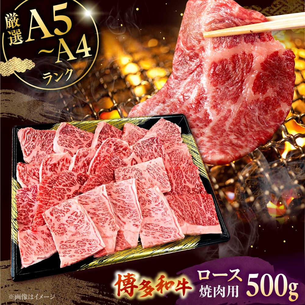 【ふるさと納税】【数量限定 博多和牛】ロース 焼肉用 500g ▼ 国産 牛肉 肉 お肉 焼肉 A4 A5 ブランド牛 黒毛和牛 冷凍 冷凍配送 桂川町/株式会社チクゼンヤ[ADBZ045]