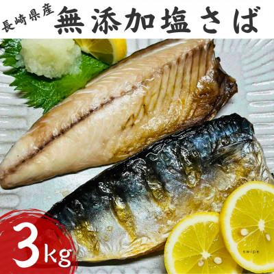 ふるさと納税 長崎市 【藤岡水産】長崎県産!無添加　塩さば　3kg