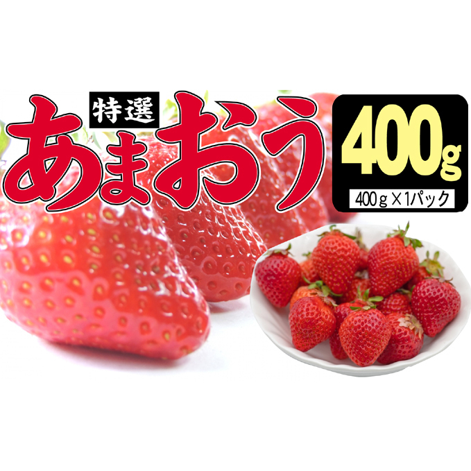 いちご 2027年2月より発送 特選あまおう 400g ※配送不可：離島