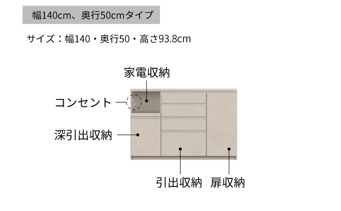 キッチンボード YS-1400R下台  [No.1306]