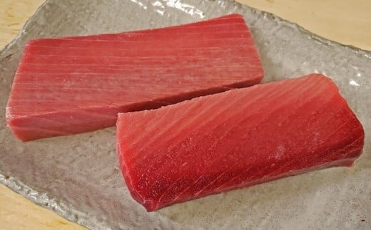 
            a24-005　『まぐろの魚二』天然南鮪・本鮪中トロ約400gセット
          