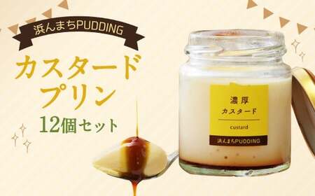 【2026年3月発送】浜んまちPUDDING カスタードプリン 12個 セット プリン スイーツ お菓子 おやつ