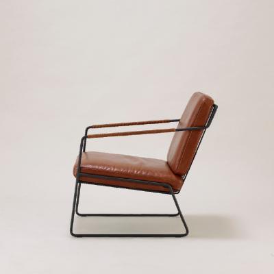 ふるさと納税 関市 革と鉄フレームの組み合わせ。くつろぎのfeliceラウンジチェア インテリア 家具 |  | 02