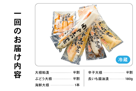 【6ヵ月定期便】田中青果 漬物詰め合わせＢセット 北海道 漬物 ごはんのお供 つけもの 北海道グルメ R014-044