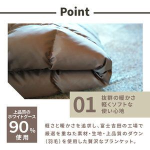 ダウン 高品質 携帯羽毛ブランケット 収納袋付き アウトドア キャンプ 登山 国産 Mind オレンジ ブランケット