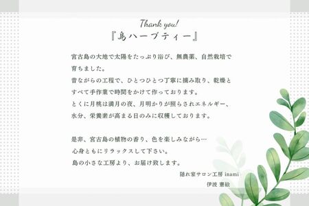 宮古島産 島ハーブティー＆薬草バスソルト(KN01)