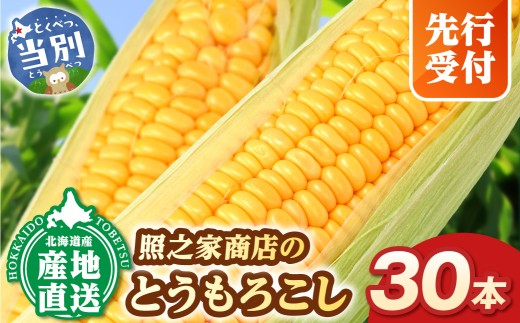 【2026年先行予約】照之家商店 鮮度抜群とうもろこし30本 | とうもろこし トウモロコシ 北海道とうもろこし 朝採れとうもろこし 産地直送とうもろこし 北海道産とうもろこし