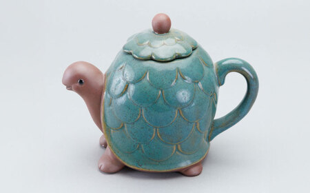 かしわ窯　動物のポット　カメ【1541729】