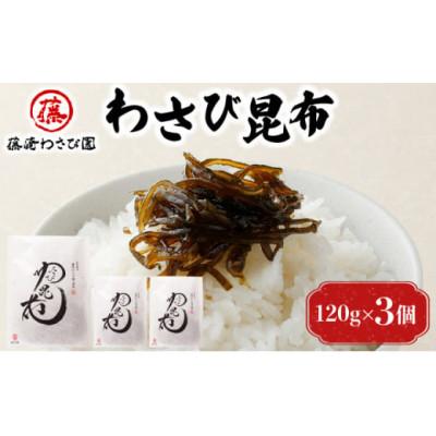 ふるさと納税 登別市 藤崎わさび園　わさび昆布120g×3個