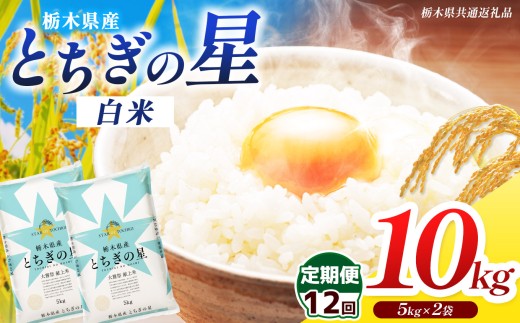 【栃木県共通返礼品】【先行予約】【令和8年度産】【定期12回】訳あり 栃木県産とちぎの星 10kg |定期便 選べる  ふるさと 納税 とちぎの星 お米 精米 白米 玄米 大粒 共通返礼品 送料無料 那珂川町 栃木県