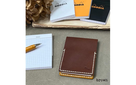 【メモ帳カバー】rhodia cover ブラウン  メモ帳カバー ロディアカバー 革