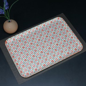 タツクラフト 友禅和紙トレー M 33cm 2枚セット 花入り格子