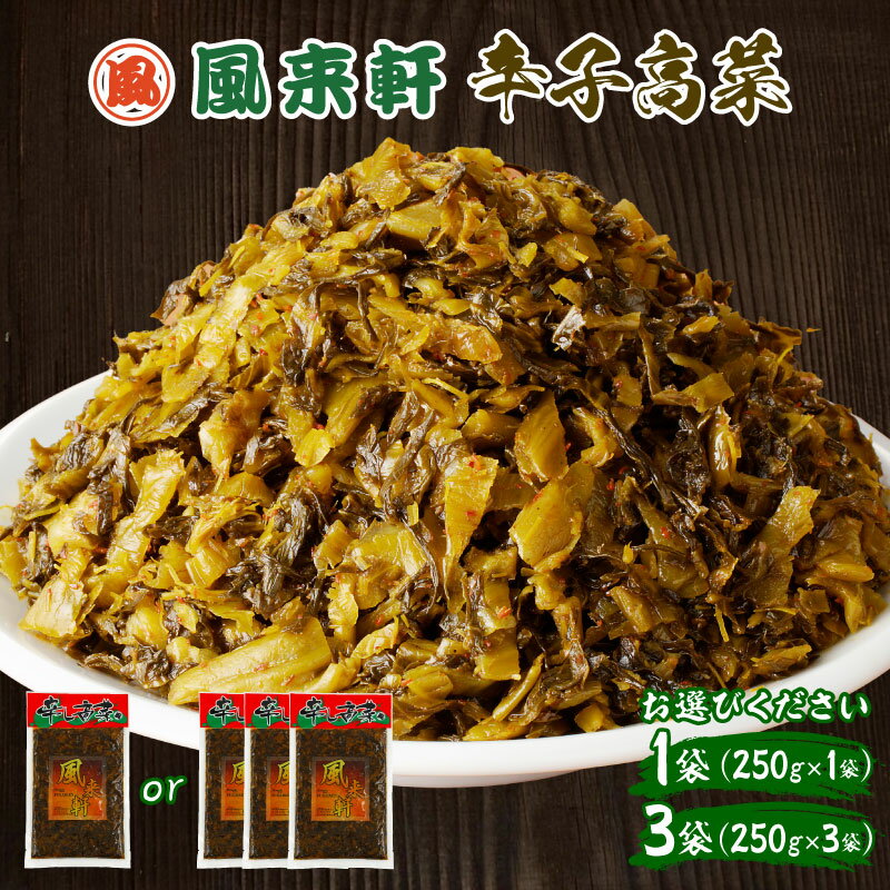 【ふるさと納税】【選べる内容量】濃厚とんこつ風来軒 辛子高菜（常温） 国産 宮崎 漬物 ラーメン ご飯 チャーハン おつまみ おかず 人気 味変 おすすめ グルメ お取り寄せ お取り寄せグルメ 一味唐辛子 辛子高菜 常温 厳選 宮崎県 宮崎市 送料無料