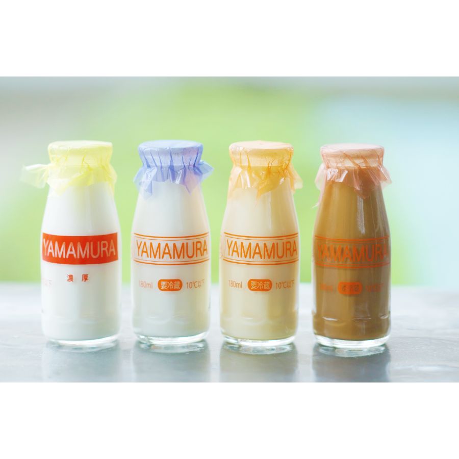 ＜山村乳業＞牛乳4種飲み比べセット（各3本）180ml×12　IM010