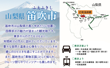 ふるさと納税石和温泉利用券＜利用券120,000円分＞ 038-008 山梨県 笛吹市 いさわ ホテル 旅館 宿泊券 観光 旅行 果物狩り フルーツ ワイン ワイナリー 登山 ぶどう 桃 ブドウ 葡萄