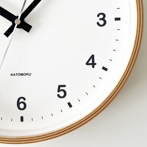 KATOMOKU plywood clock≪km-33M≫(ナチュラルA)【A-165-na】