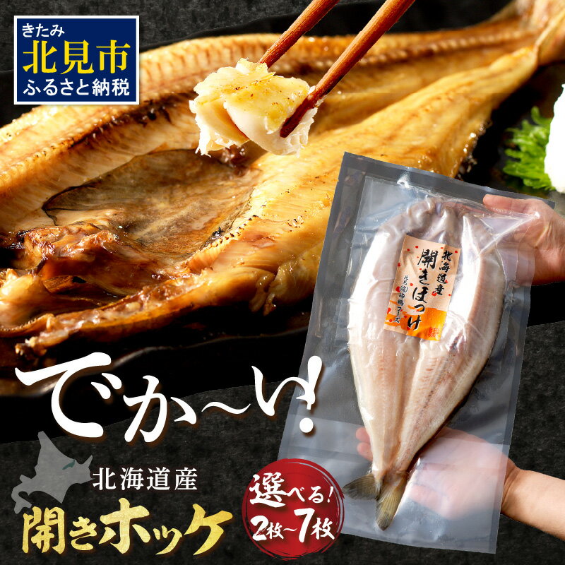 【ふるさと納税】 【北見応援返礼品】《レビュー高評価★》北海道産 なまらでかい！ 開きホッケ 2〜7枚入り（ ふるさと納税 ほっけ 北海道産 魚介類 ホッケ ）