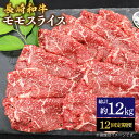 【ふるさと納税】【もう夕食に悩まない！】【12回定期便】長崎和牛モモスライス約1kg（500g×2）＜ミート販売黒牛＞ [CBA090]