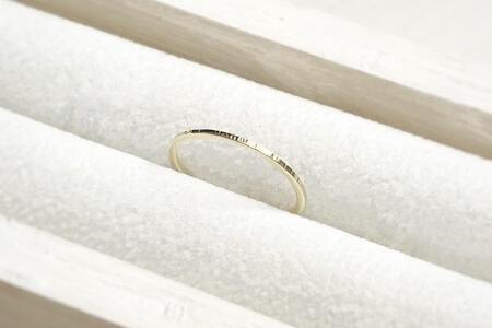 K10 極細スジ リング（ハンドメイド）【11号】