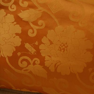 ふるさと納税 富士吉田市 祝寿座布団 金茶色(傘寿米寿卒寿のお祝い) 59×63cm唐草文様 日本製 敬老・長寿のプレゼントに |  | 02