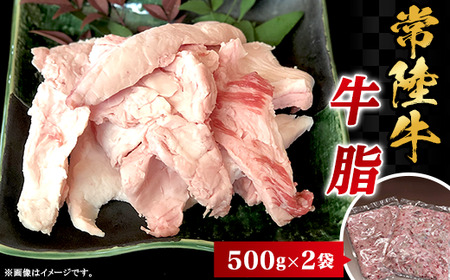 常陸牛 牛脂 1kg 500g×2袋 茨城県産 ブランド和牛 66-97 【 牛 牛脂茨城 牛脂ブランド和牛 牛脂人気 牛脂すき焼き 牛脂すきやき 】